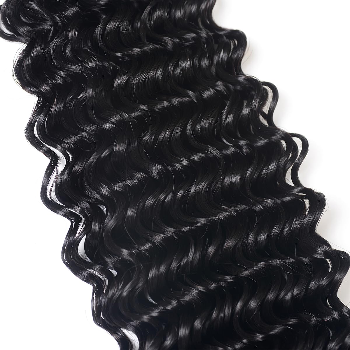 Beauty Youth Deep Curly Human Hair 3 Bundles(16 14 12inch)100% Unprocessed Brazilian Virgin Deep Wave Hair Weave 3 Bundles Human Hair Deep Curly Hair Extensions Natural Color