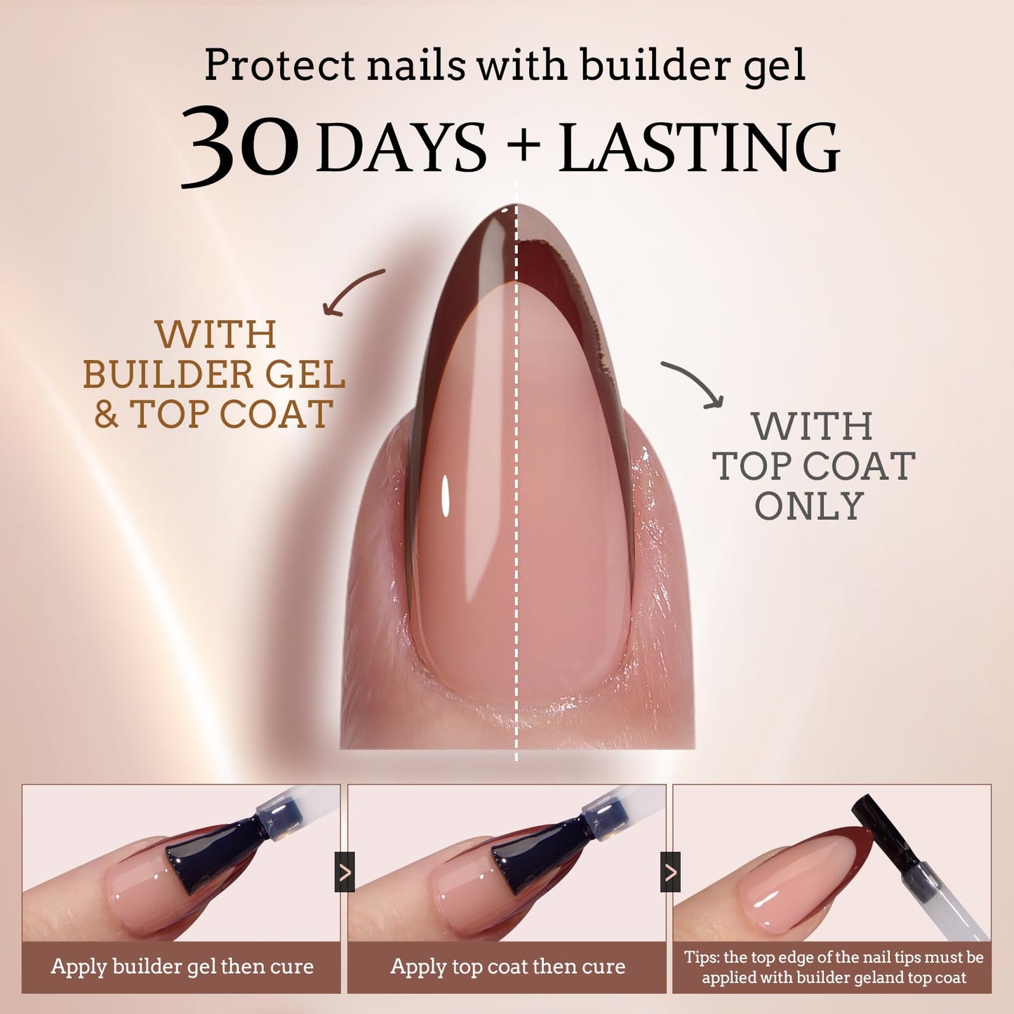 btartboxnails Coffin Nails with French Protection Duo Set