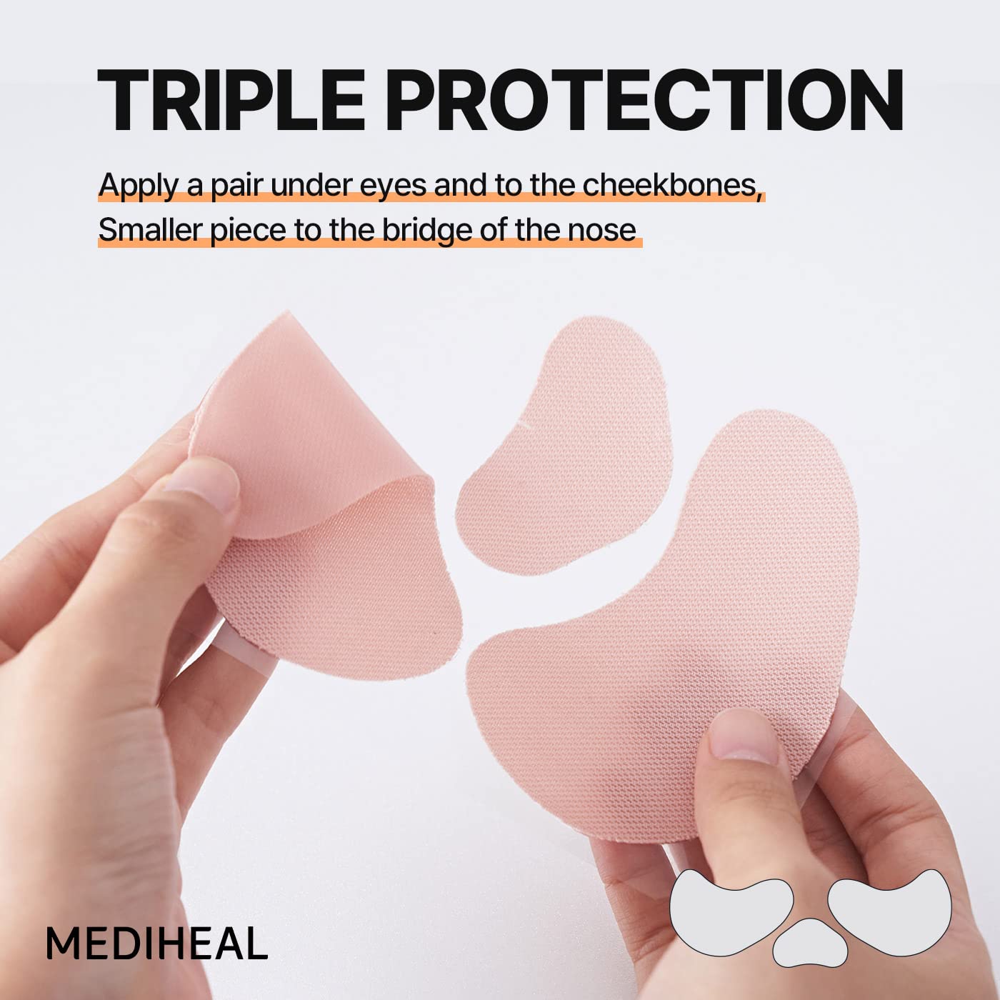 MEDIHEAL Golf Outdoor Triple Protection Sun Patch (4 Sets) for UV Care - Soothing Moisture Sun Patch for Sensitive Skin