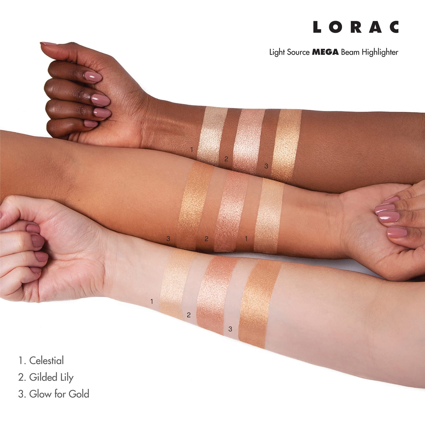 LORAC Light Source Mega Beam Highlighter | Highlighter Makeup Powder | Shimmer Highlighter | Gilded Lily Gold