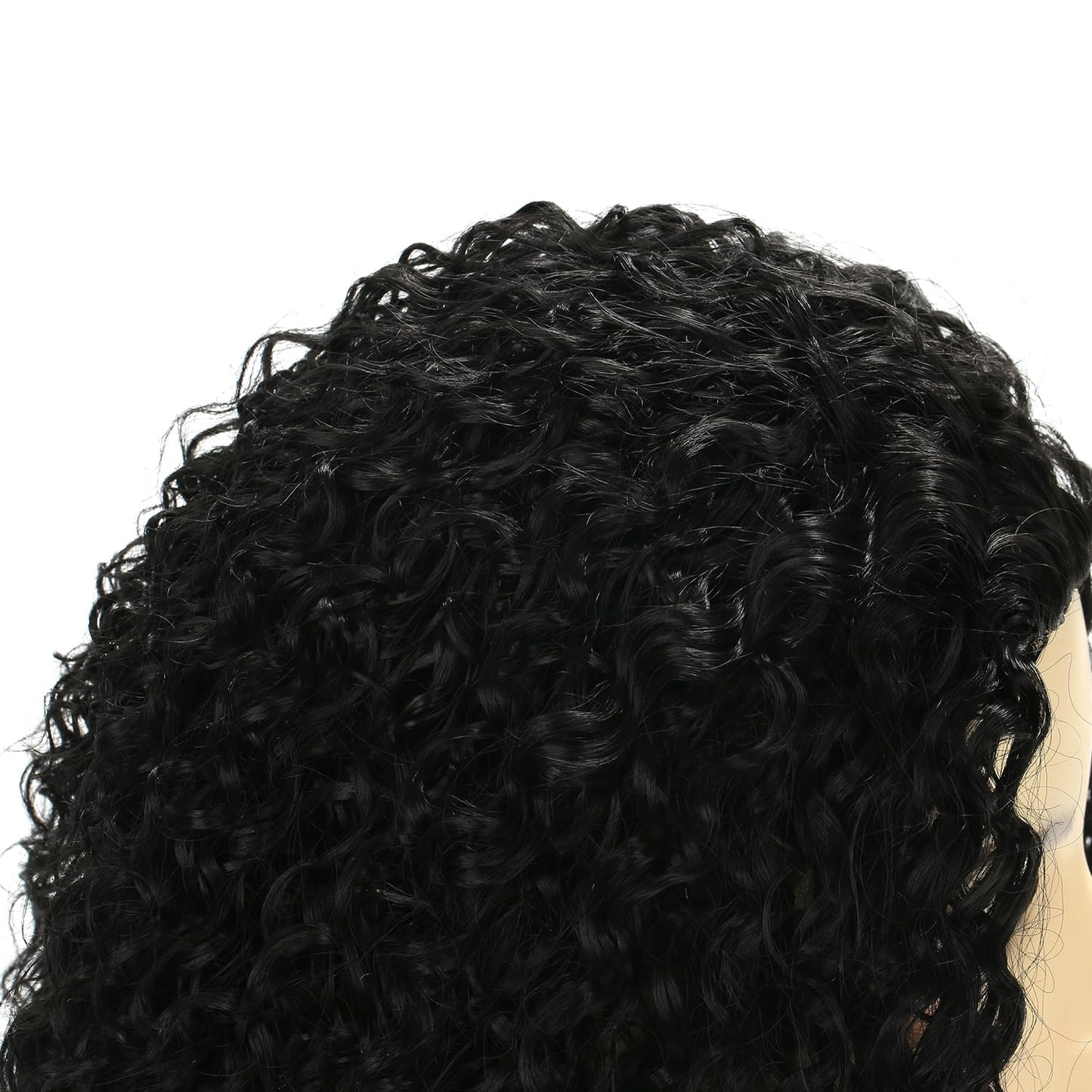 Michelle Young Quick Weave Synthetic Curly Half Wig for Black Women (#1B Natural Black)