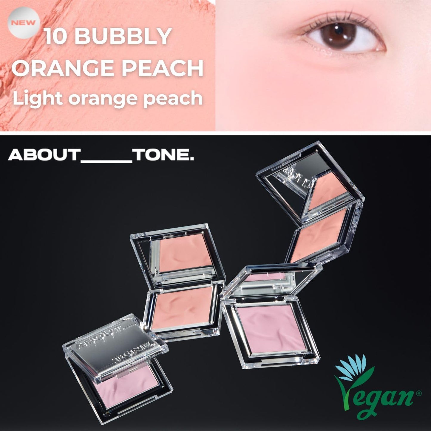 ABOUT TONE Fluffy Wear Blusher - Pressed Powder Cheek Blush with Airy and Soft Matte Blurring Finish Blendable & Buildable Natural Color Korean Makeup Vegan (06 MOOD LAVENDER)