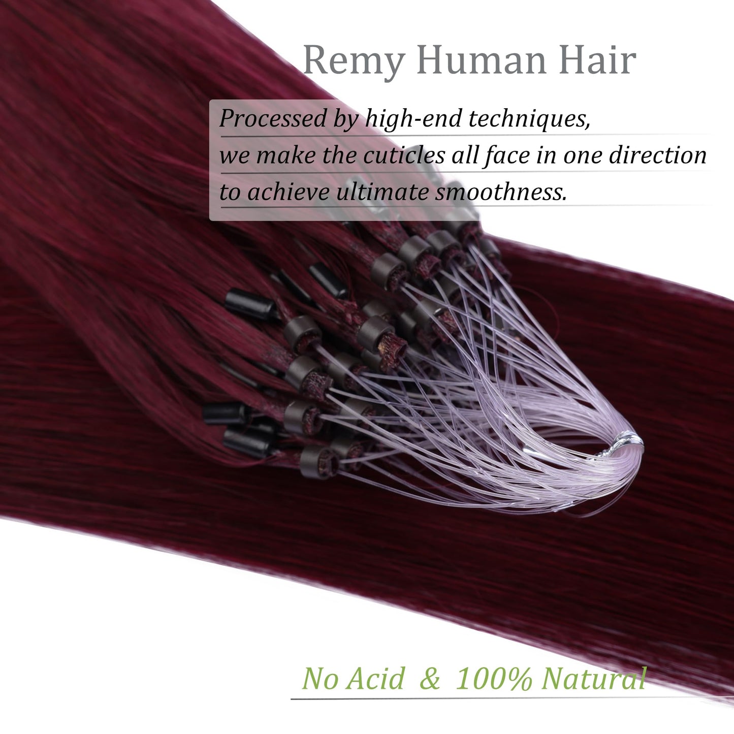 Micro Link Hair Extensions Human Hair 30g 22inch(#99J) Wine Red Microlink Hair Extensions Human Hair Microbead Hair Extensions Microlink Hair Extensions Micro Link Hair Extensions For Women