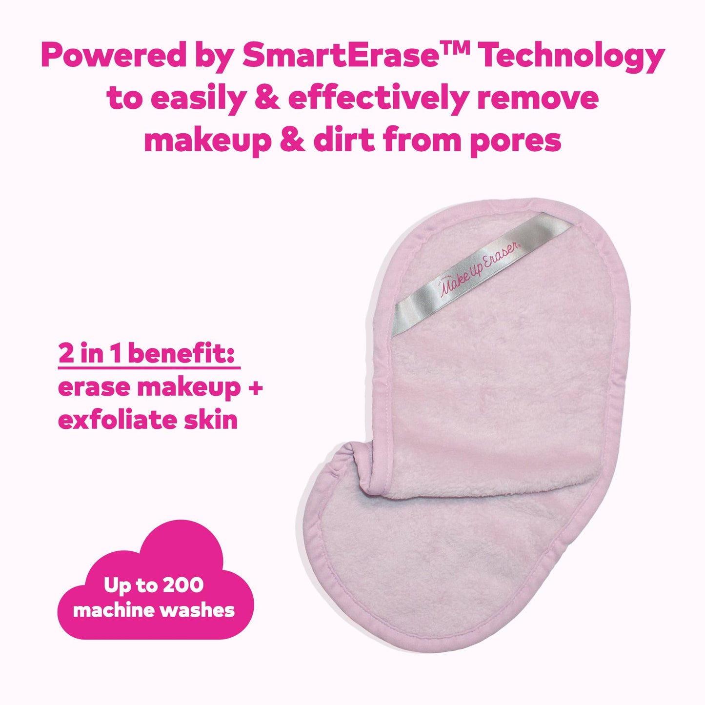 The Original MakeUp Eraser PRO, Effortlessly Remove All Makeup Using Only Water, Including Waterproof Mascara, Eyeliner, Foundation, Lipstick, Sunscreen,and More! Silver Infused, 1ct.