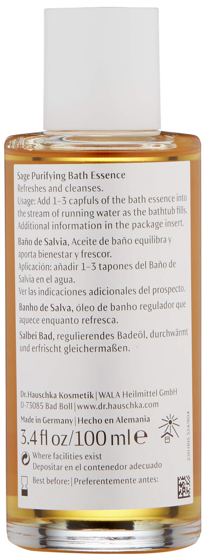 Dr. Hauschka Sage Purifying Bath Essence, 3.4 Fl Oz