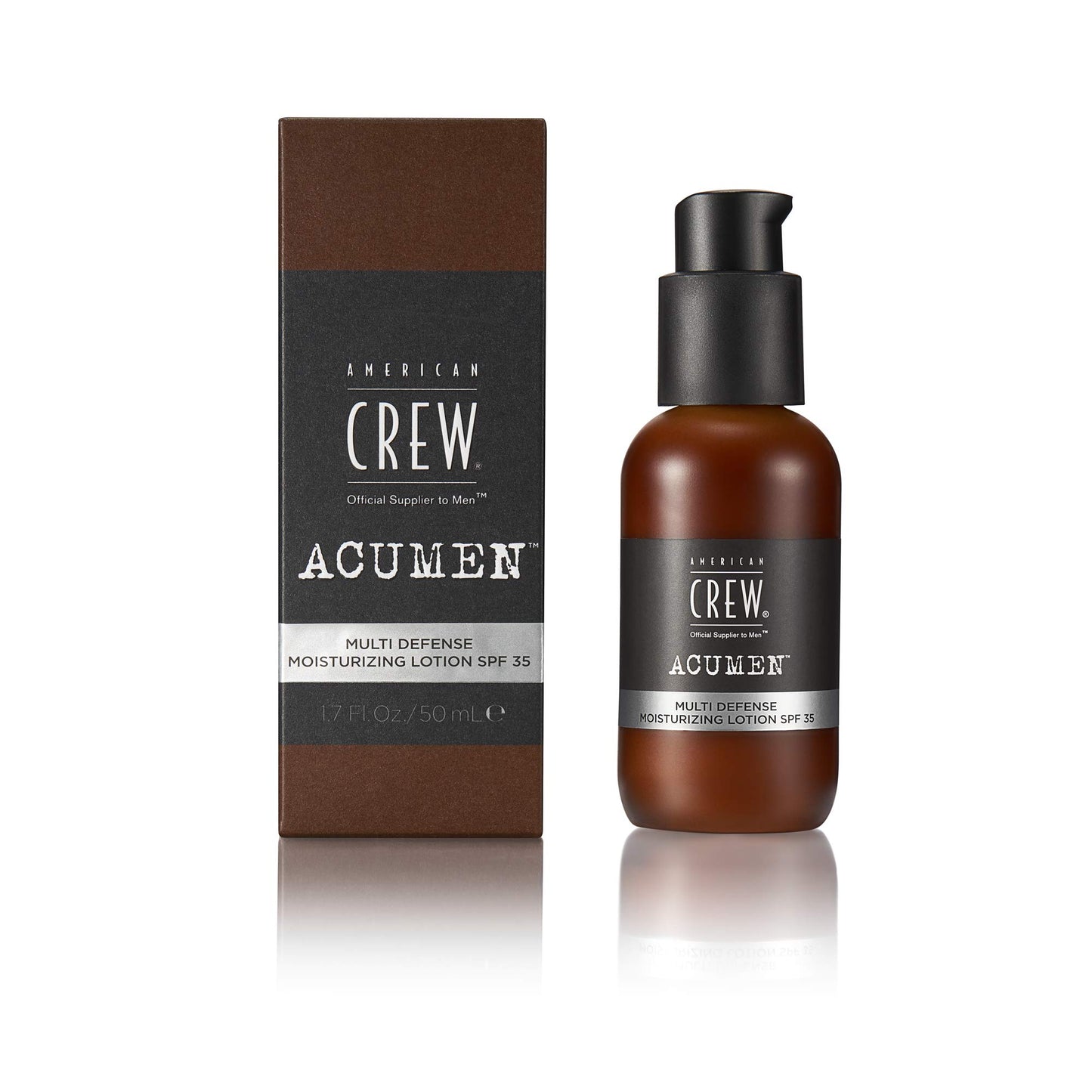 Men's Face Lotion by American Crew, Moisturizing Facial Lotion with SPF 35, Vitamin B5, E & Ginger Root Extract