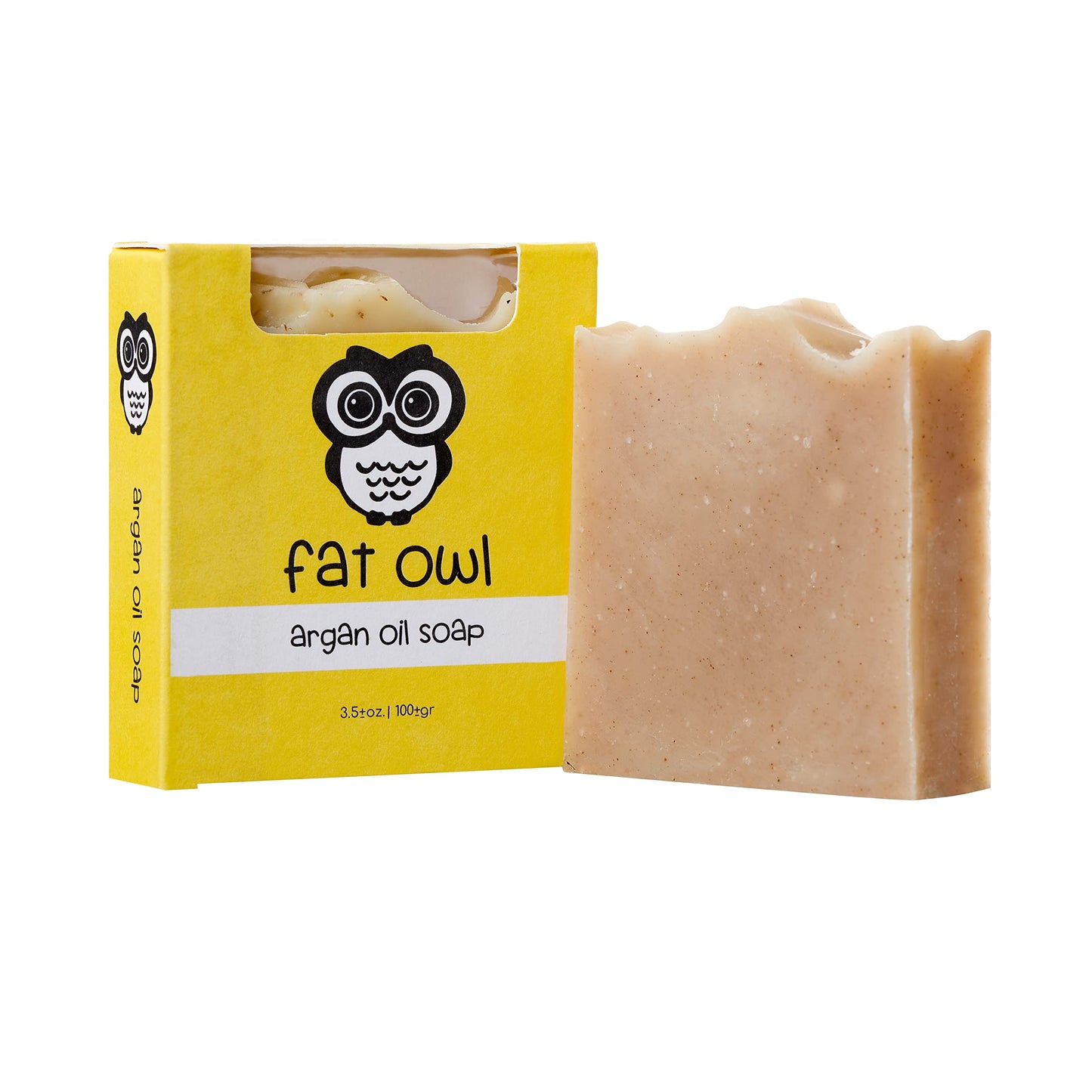 Fat Owl Products Handmade Natural Soap Bars - Palm Oil Free, Organic Bar Soap for Men and Women - Cold Pressed, Fragrance Free 3.5 oz Body Soap Bars (Aloe Vera, Argan, Lavender)