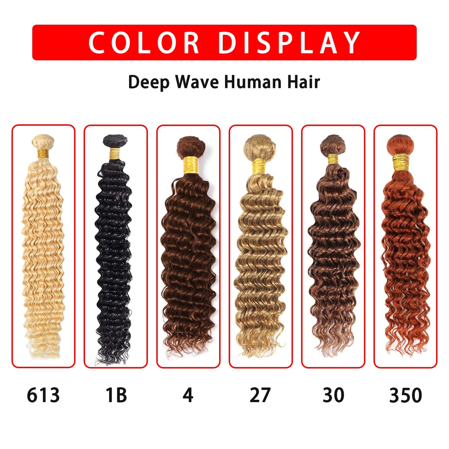 Honey Blonde Bundles Deep Wave Human Hair 24inch 1 Bundle Blonde Deep Wave Bundles Human Hair Bundlles 613 Bundles Blonde Bundles Brazilian Unprocessed Virgin Hair Wet and Wavy Human Hair Extensions