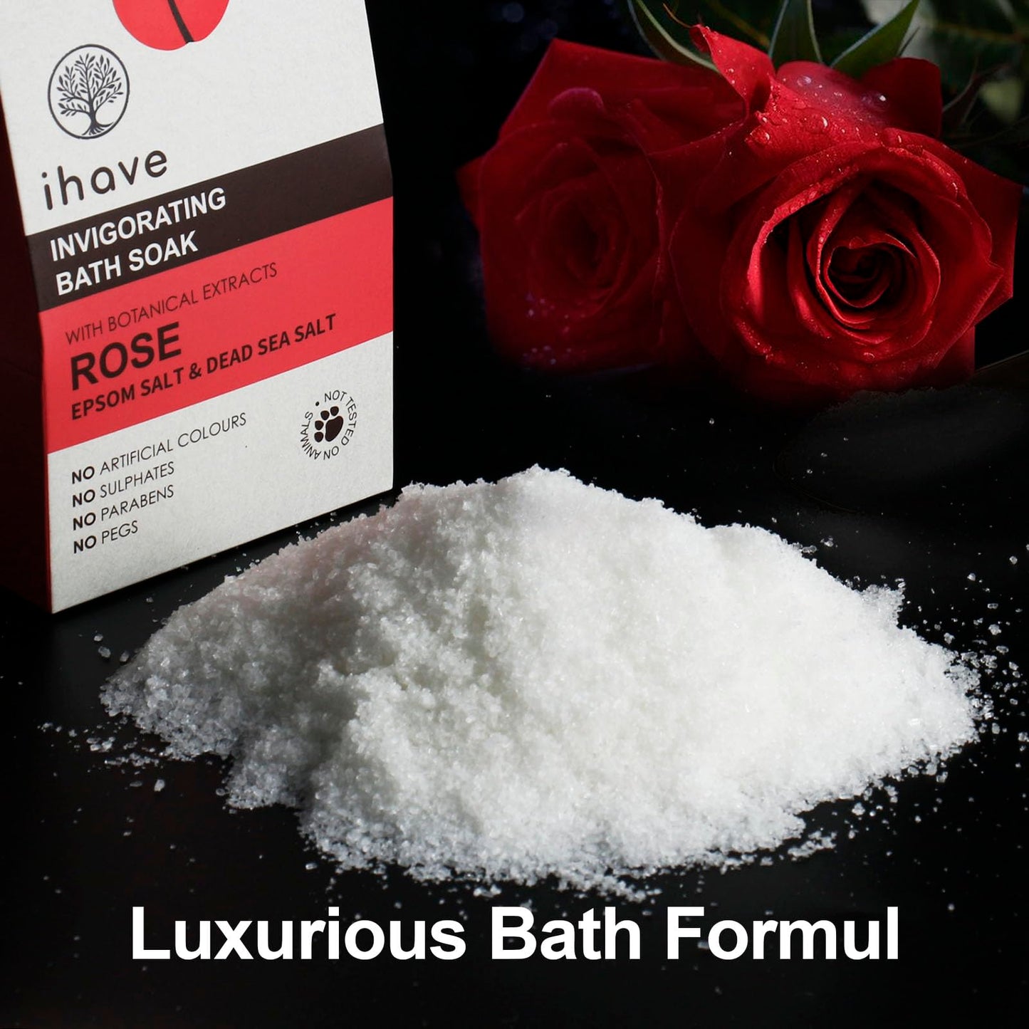 iHave Epsom Salt & Dead Sea Salt Bath Soak with Rose Essential Oils, Portable Bath Salts Unique Spa Gifts for Her, Ideal Anniversary, Birthday Gifts for Women, Mom, Wife, Girlfriend, Sister, Friends