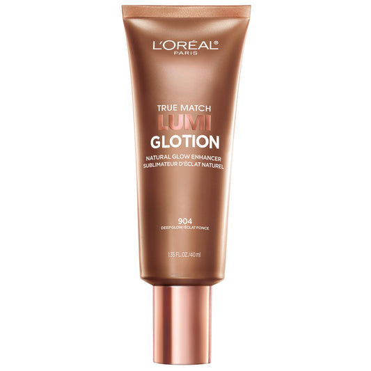 L'Oreal Paris Makeup True Match Lumi Glotion, Natural Glow Enhancer, Illuminator Highlighter Skin Tint, for an All Day Radiant Glow, Deep, 1.35 Ounces