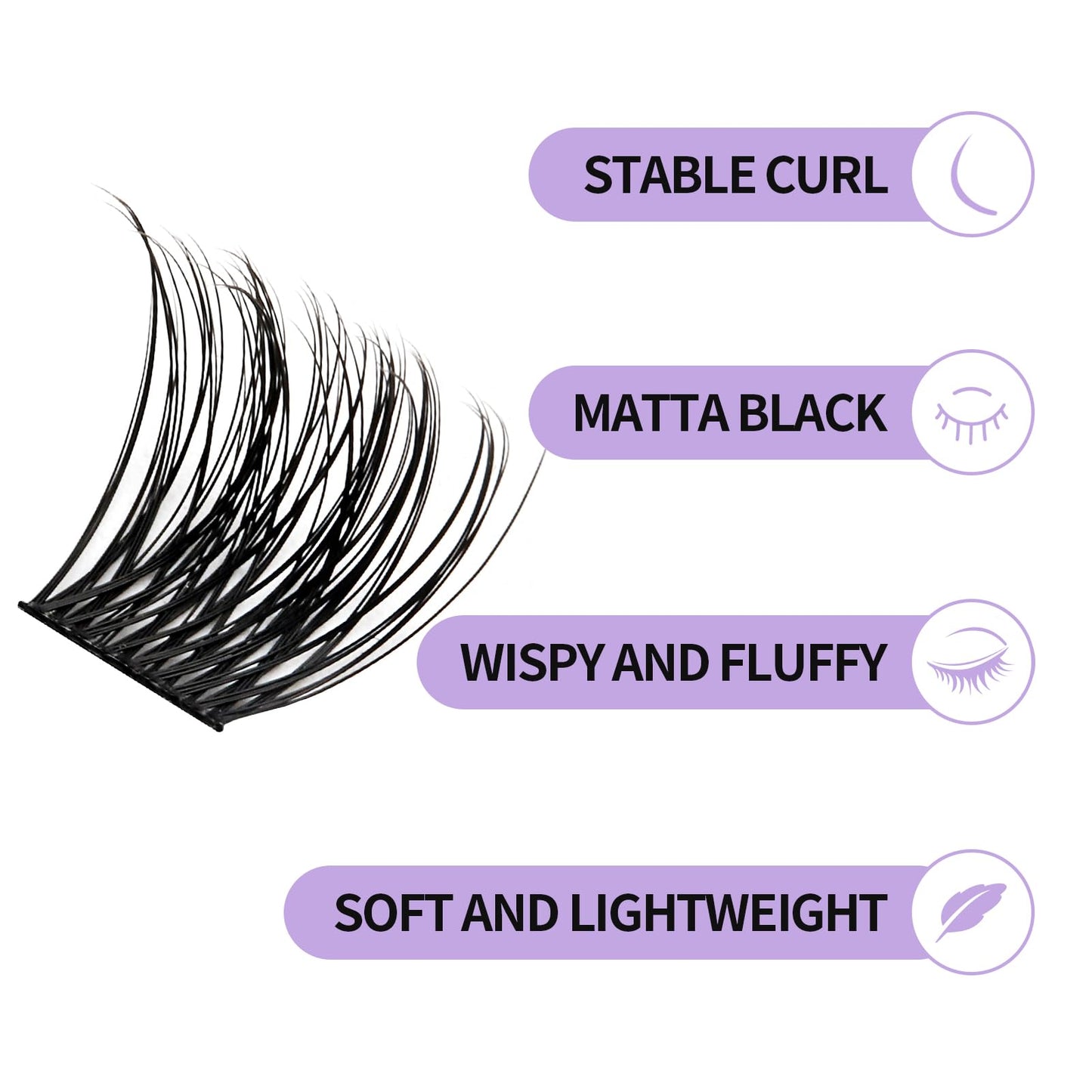 WENDY Lashes Clusters D Curl Lash Clusters DIY Eyelash Clusters 2 Styles 12-16mm Cluster Lashes Black Cluster Eyelash Extensions Wispy Soft Individual Lashes At Home(Fashion/Warm-0.07D,12-16mm Mixed)