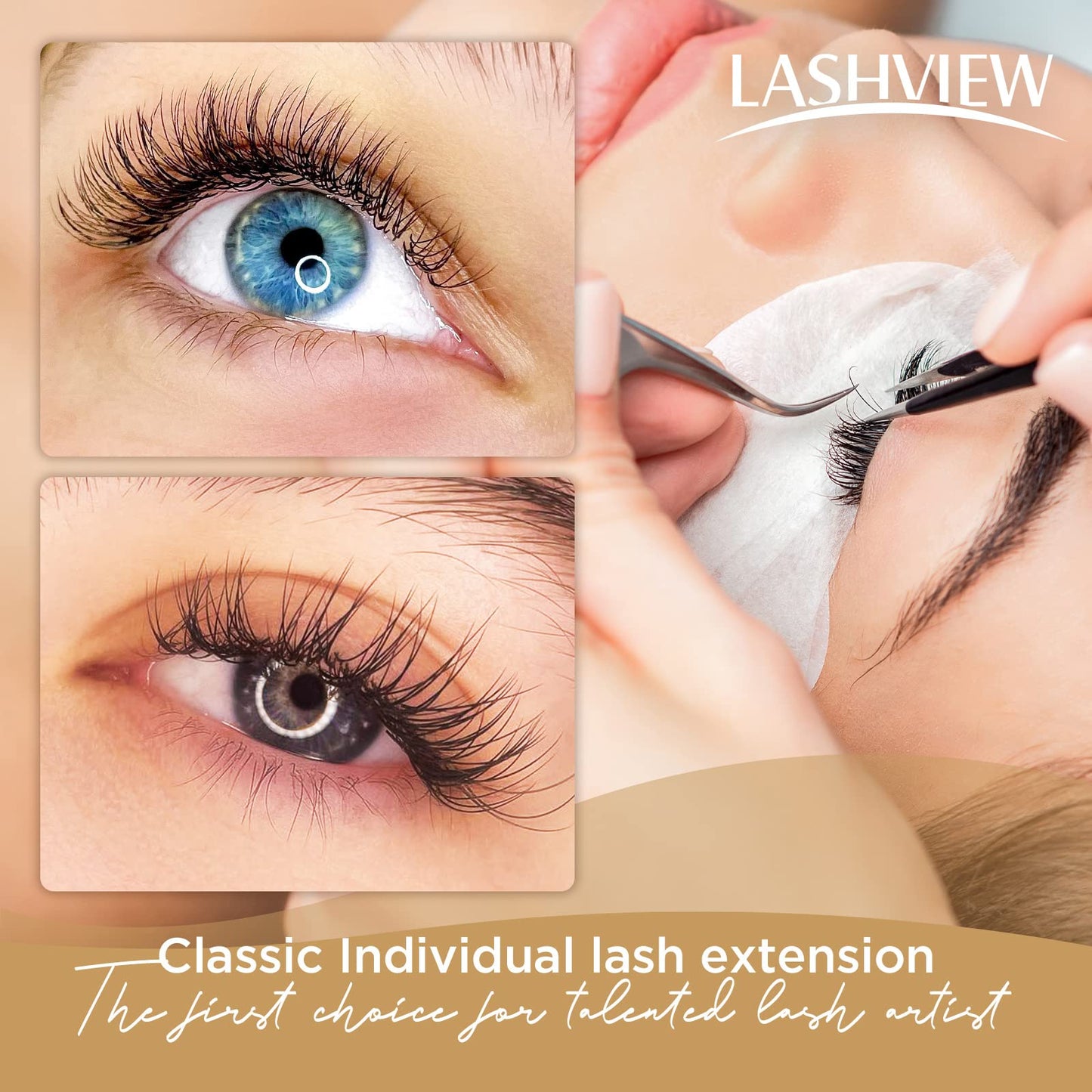 LASHVIEW Eyelash Extensions,Individual Lashes, 0.15 Thickness D Curl Mixed Tray(8-15mm),Premium Single &Classic Lases,Natural Semi Permanent Eyelashes,Mink& Soft Lashes,Application-Friendly