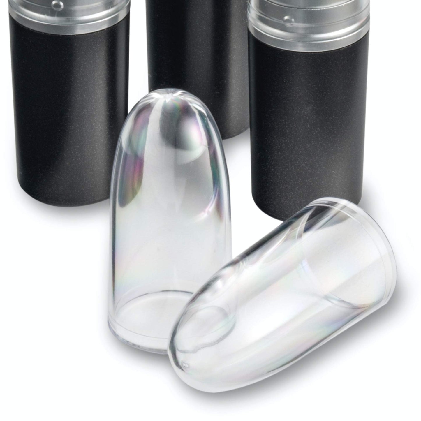 byAlegory Clear Lipstick Caps Compatible With MAC - Replaces Original Cap To See Your Favorite Lipstick Color Easily (48 Caps)