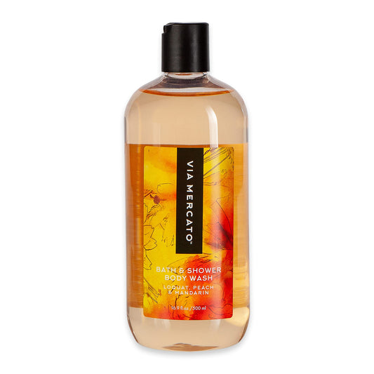 Via Mercato Bella Collection, Hydrates & Invigorates, Shower Gel, 500 ML, No. 1 - Loquat, Peach & Mandarin