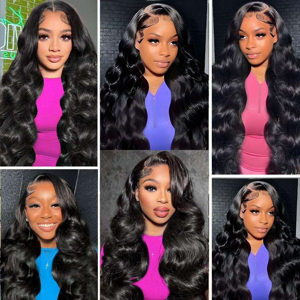 Body Wave Bundles with Closure(10/12/14+10 Free Part Closure) Human Hair 3 Bundles with Free Part Closure Human Hair Braziian Virgin Human Hair Bundles with 4x4 inch Hand-Tied Lace Closure