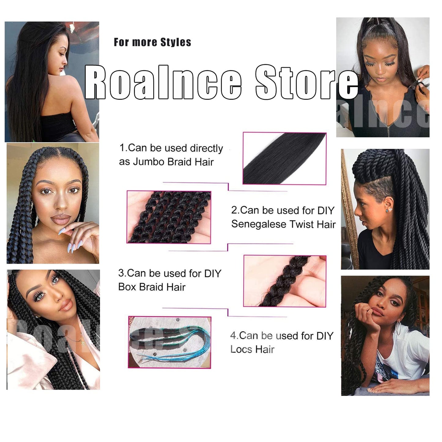 Braiding Hair Pre Stretched for Women Hair Extensions Box Braids Soft Synthetic Knotless Yaki Texture Hot Water Setting Braid Green (24inch 3Packs)