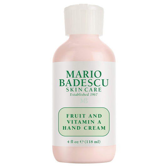 Mario Badescu Fruit and Vitamin A Hand Cream - Lightweight Hand Lotion for Dry Hands - Hand Moisturizer Infused with Alpha Hydroxy Acids for Softer, Smoother Skin, 4 Fl Oz