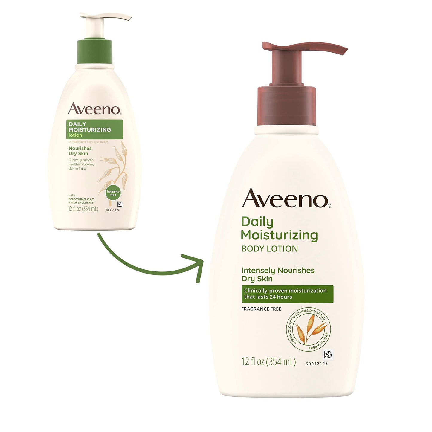 Aveeno Daily Moisturizing Body Lotion with Soothing Oat and Rich Emollients to Nourish Dry Skin, Fragrance-Free, 12 Fl Oz (Pack of 6)