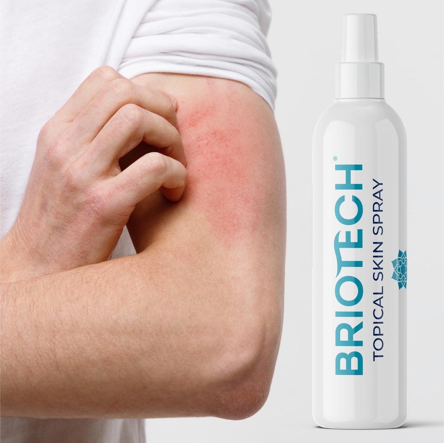 BRIOTECH Topical Skin Spray, Hypochlorous Acid for Body & Face, Eyelid Cleanser, HOCl Facial Mist, Support Against Irritation, Calm Redness, Soothe Foot & Scalp, 1 Gallon Refill, 1 ct