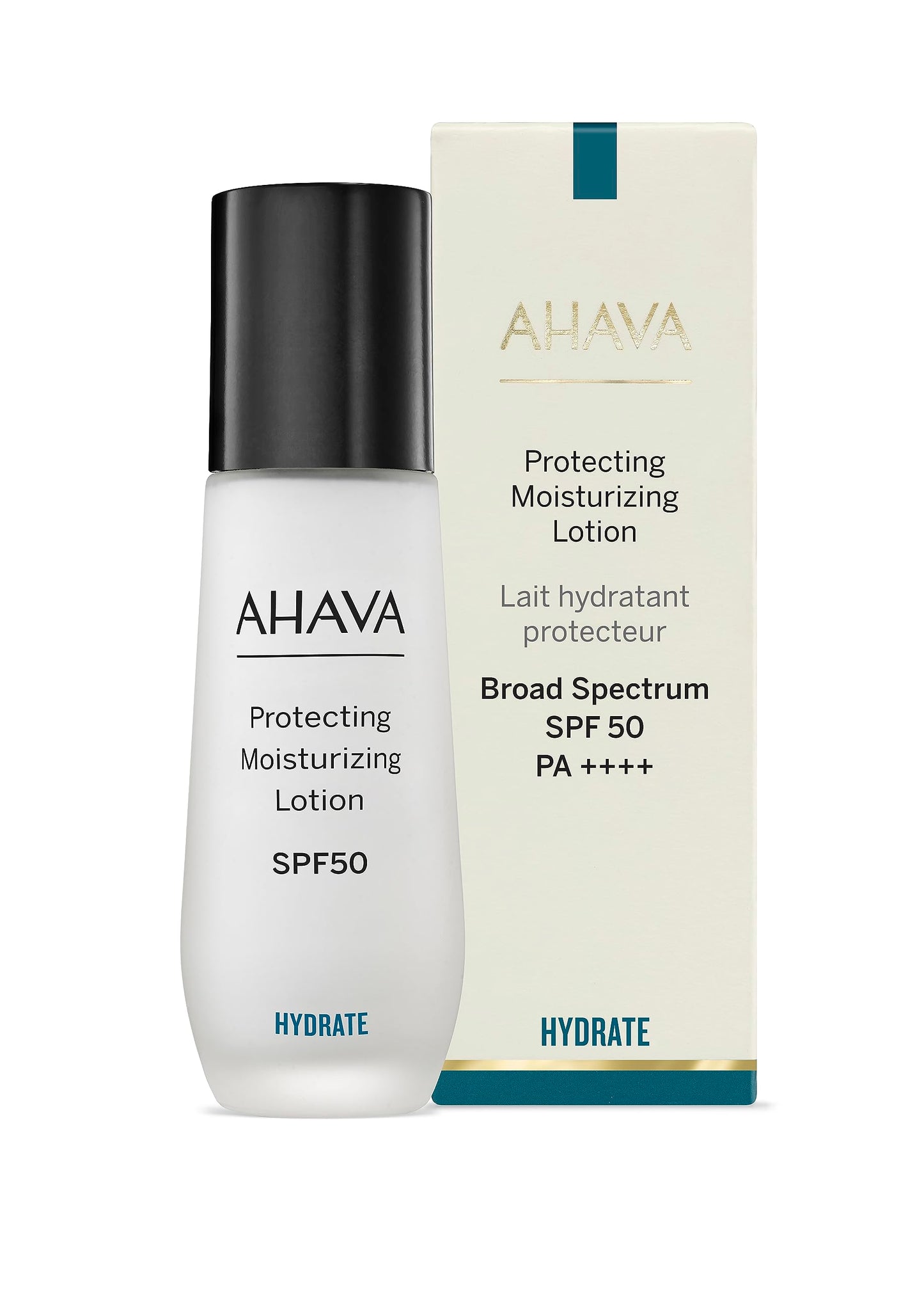 AHAVA Protecting Moisturizing Lotion SPF 50 - Discover your daily skin-defense solution with this Broad-Spectrum protecting moisturizing & hydrating lotion, Boosts freshness & glow, 1.7 Fl.Oz