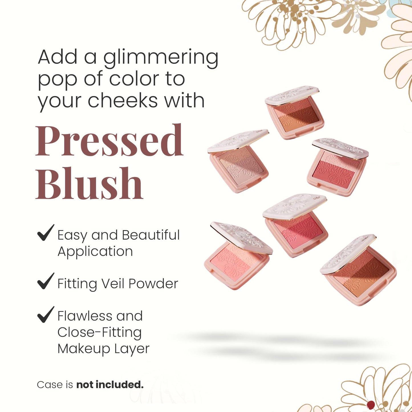 Paul & Joe Pressed Blush Palette Refill Only, Case Sold Separately, Oil-Absorbing Blush Powder, Bi-Color Face Blushes with Fitting Veil Powder, Light Orange and Brown, 09 Pain Perdu, 0.17 oz