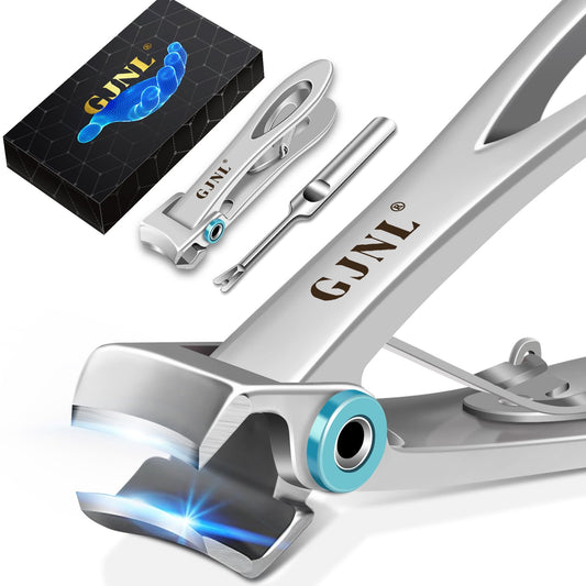 Nail Clippers for Men Thick Nails - Birthday Gifts for Men Dad 16mm Wide Jaw Opening Toenail Clippers for Seniors Nails Cutter Sharp Extra Large Heavy Duty Toesnail Clippers