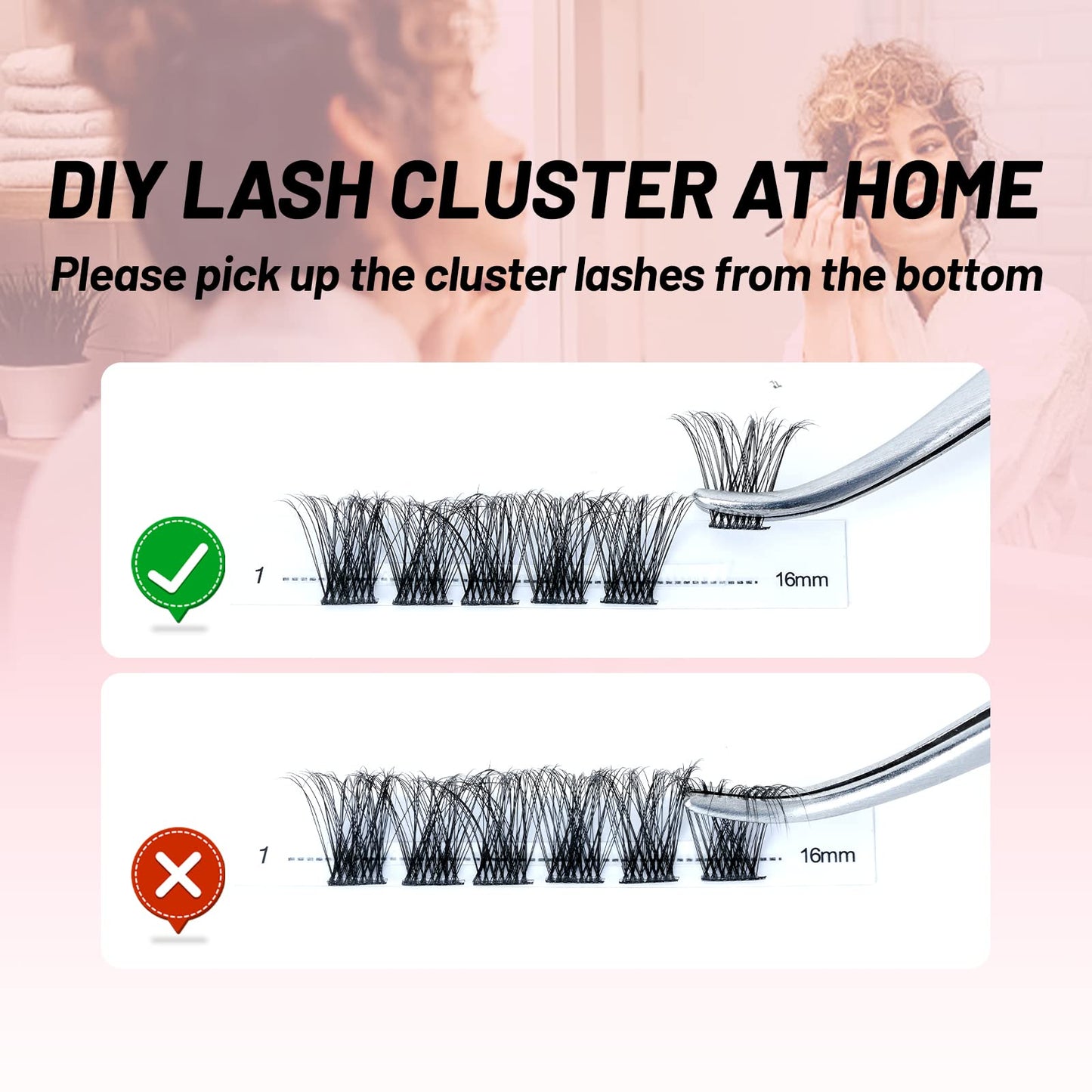 Cluster Lashes, Crislashes Lash Clusters 13 Rows Soft, DIY Eyelash Extensions, 78 PCS Resuable Cluster Eyelash Extensions at Home (F13 14mm)