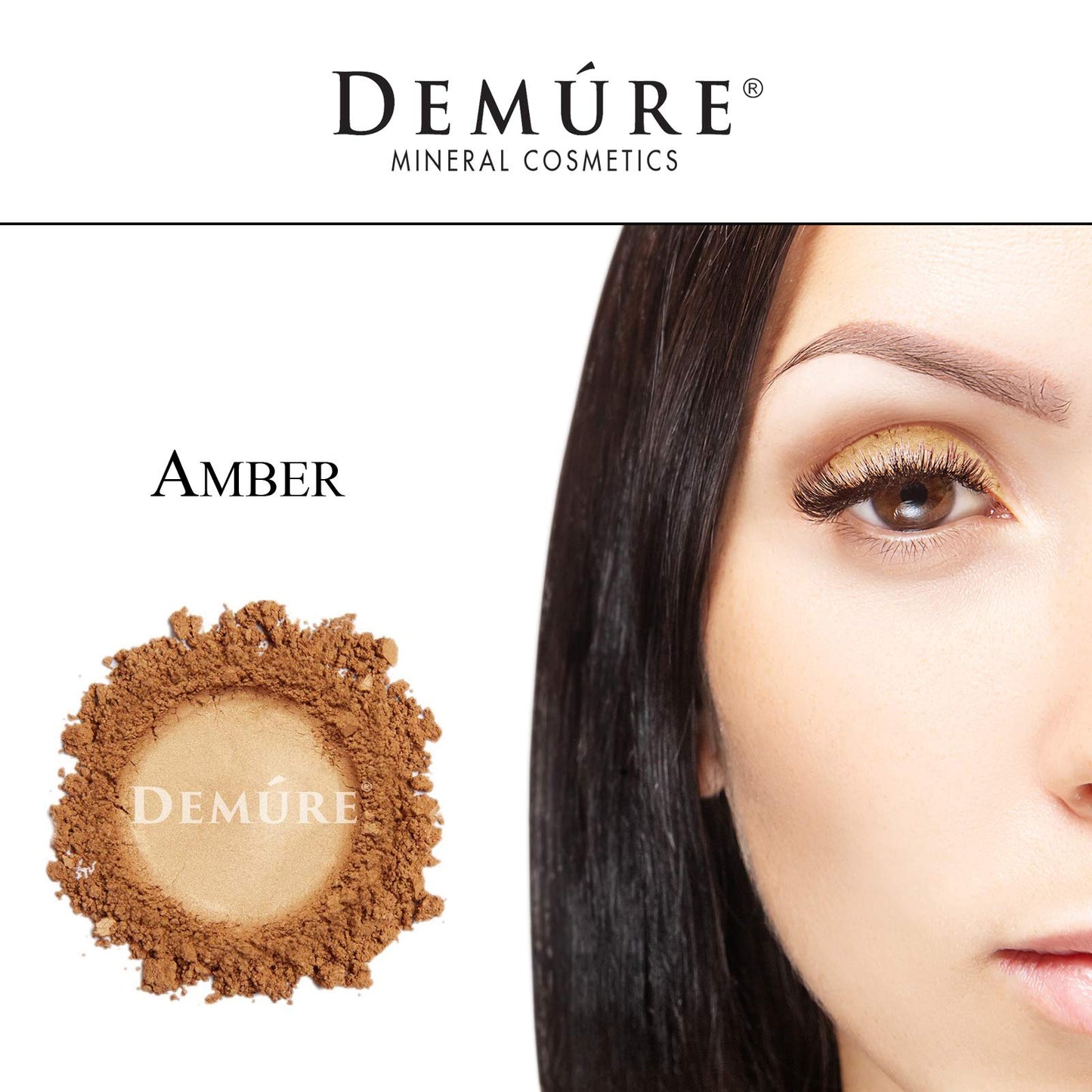 Demure Mineral Make Up (Amber) Eye Shadow, Matte Eyeshadow, Loose Powder, Eye Makeup, Professional Makeup