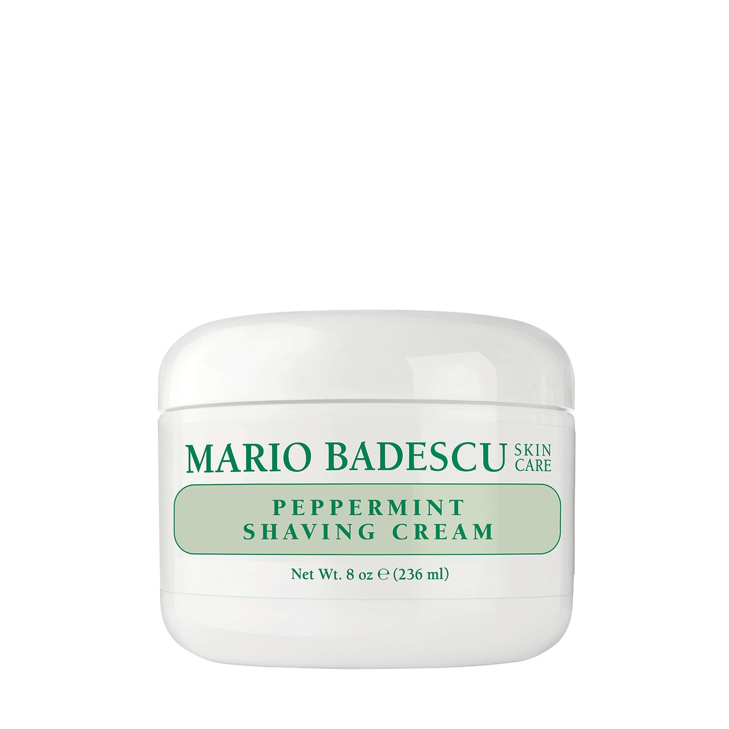 Mario Badescu Peppermint Shaving Cream for Women and Men - Lightweight Shave Cream Formula Infused with Cooling Peppermint - Protects Skin from Irritation and Redness, 8 Oz