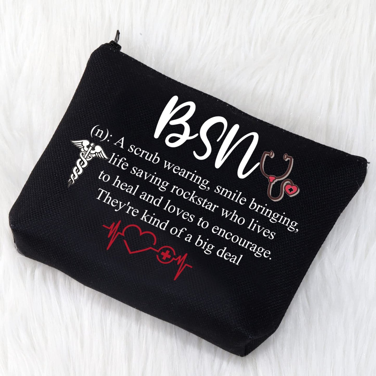 BSN Graduation Gift Cosmetic Makeup Bag for Bachelor of Science in Nursing