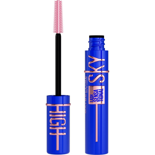 Maybelline Lash Sensational Sky High Washable Mascara, Volumizing, Lengthening, Defining, Curling, Multiplying, Buildable Mascara Make Up Formula, Blue Mist, 1 Count