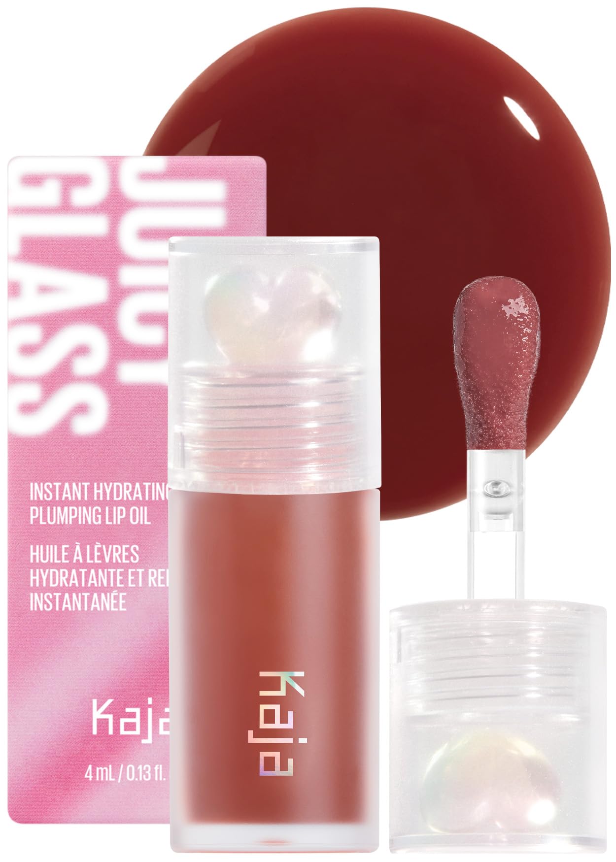 Kaja Juicy Glass Lip Plumping Oil | Hydrating, Feel Plumped and Lightweight with Vitamin Tree Fruit Oil for Glass Skin Look | 07 Fig Smoothie | Vegan, Cruelty-Free