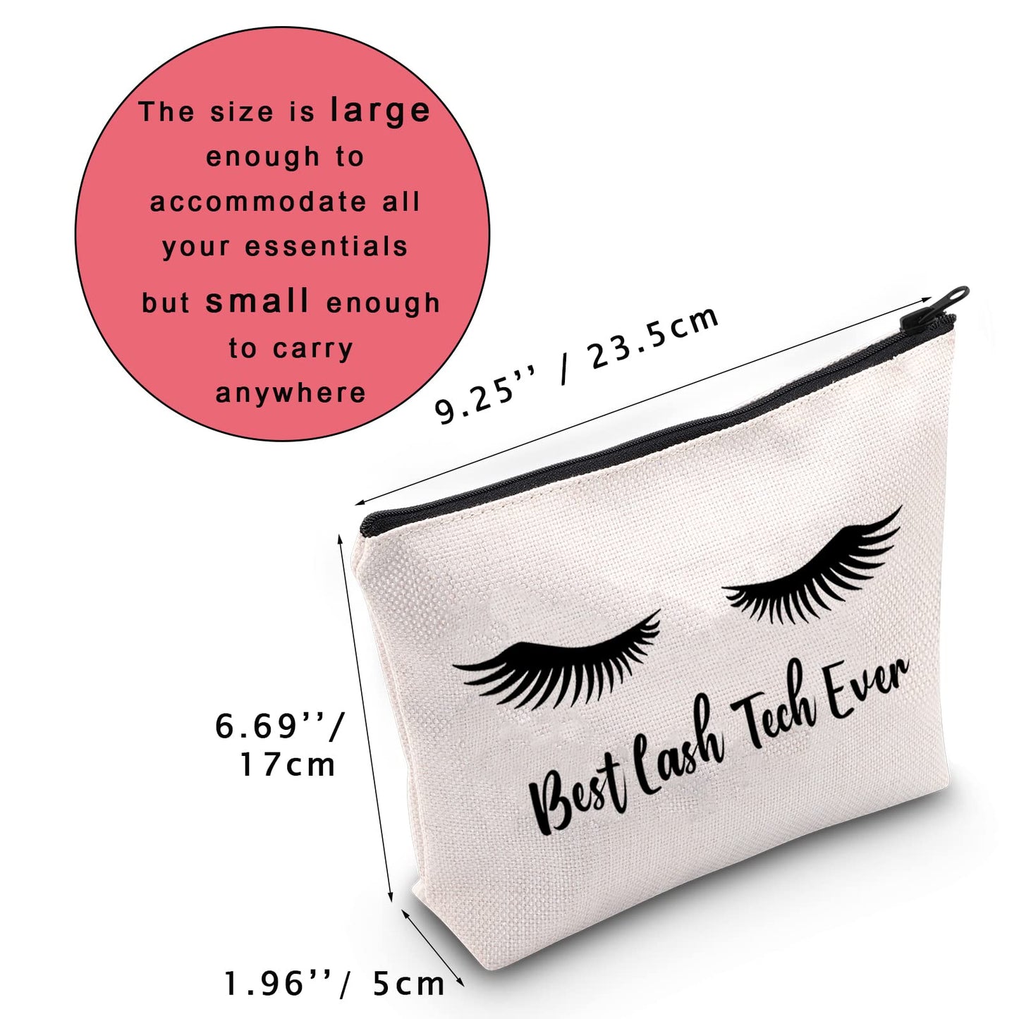 JNIAP Lash Tech Gift For Women Lash Artist Eyelash Cosmetic Bag Estheticians Beautician Graduation Gift Lash Technician Travel Makeup Bag Appreciation Birthday Gifts For Lash Tech Zipper Pouch