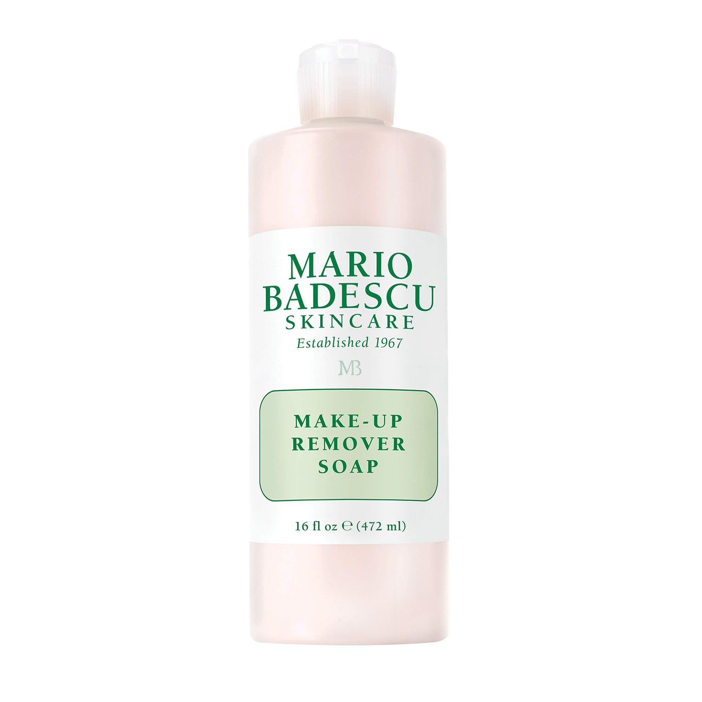 Mario Badescu Makeup Remover Soap for Combination, Dry and Sensitive Skin | Oil Free Cleanser that Hydrates Skin |Formulated with Glycerin | 16 FL OZ