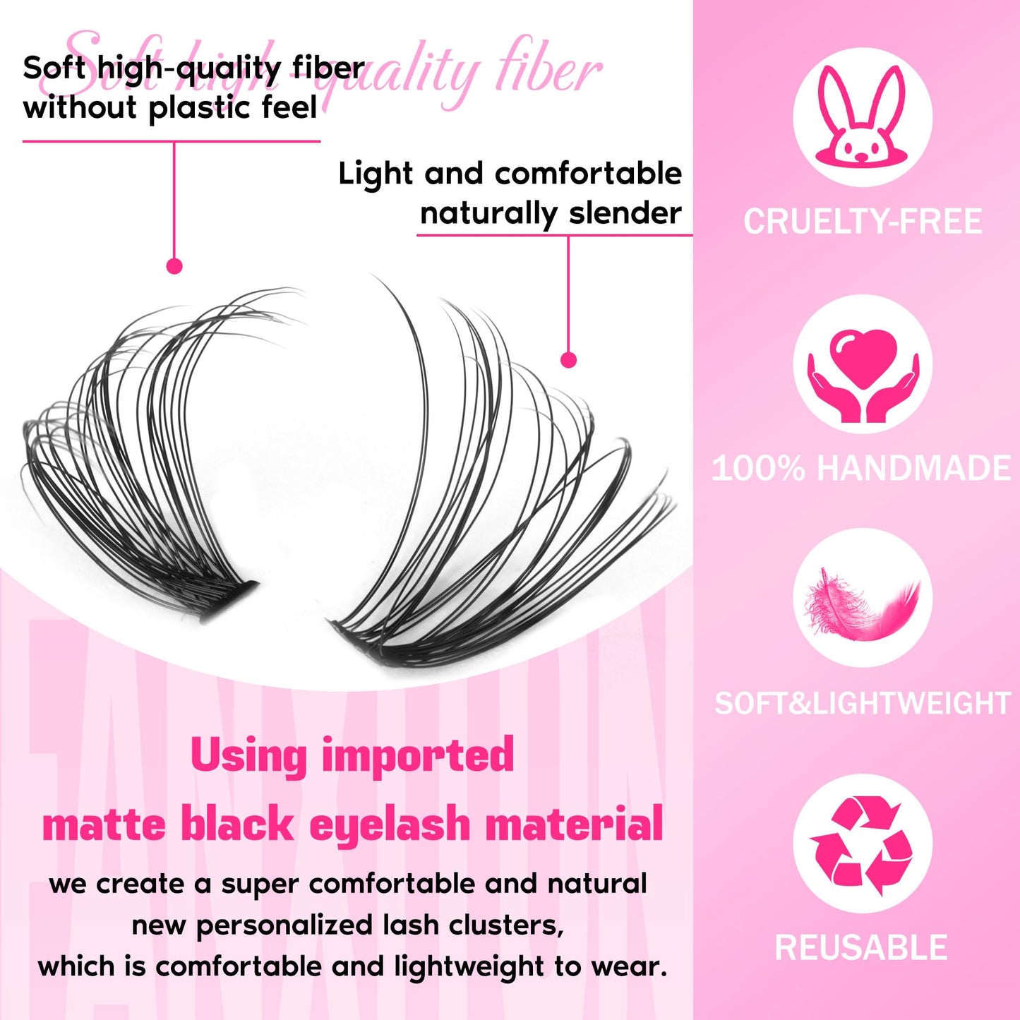 FANXITON Lash Clusters 280Pcs Wispy Lash Clusters D Curl 8-16Mix Natural Eyelash Clusters 30D Individual Eyelash DIY Lash Extensions at Home (0.07D 30D)