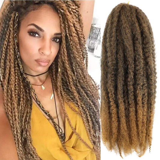 Ayana Marley Hair 24Inch Marley Twist Braiding Hair Marley Braiding Hair For Faux Locs Crochet Hair 3 Packs Long Afro Synthetic Hair Extensions (24 inch-3 pack, T27)