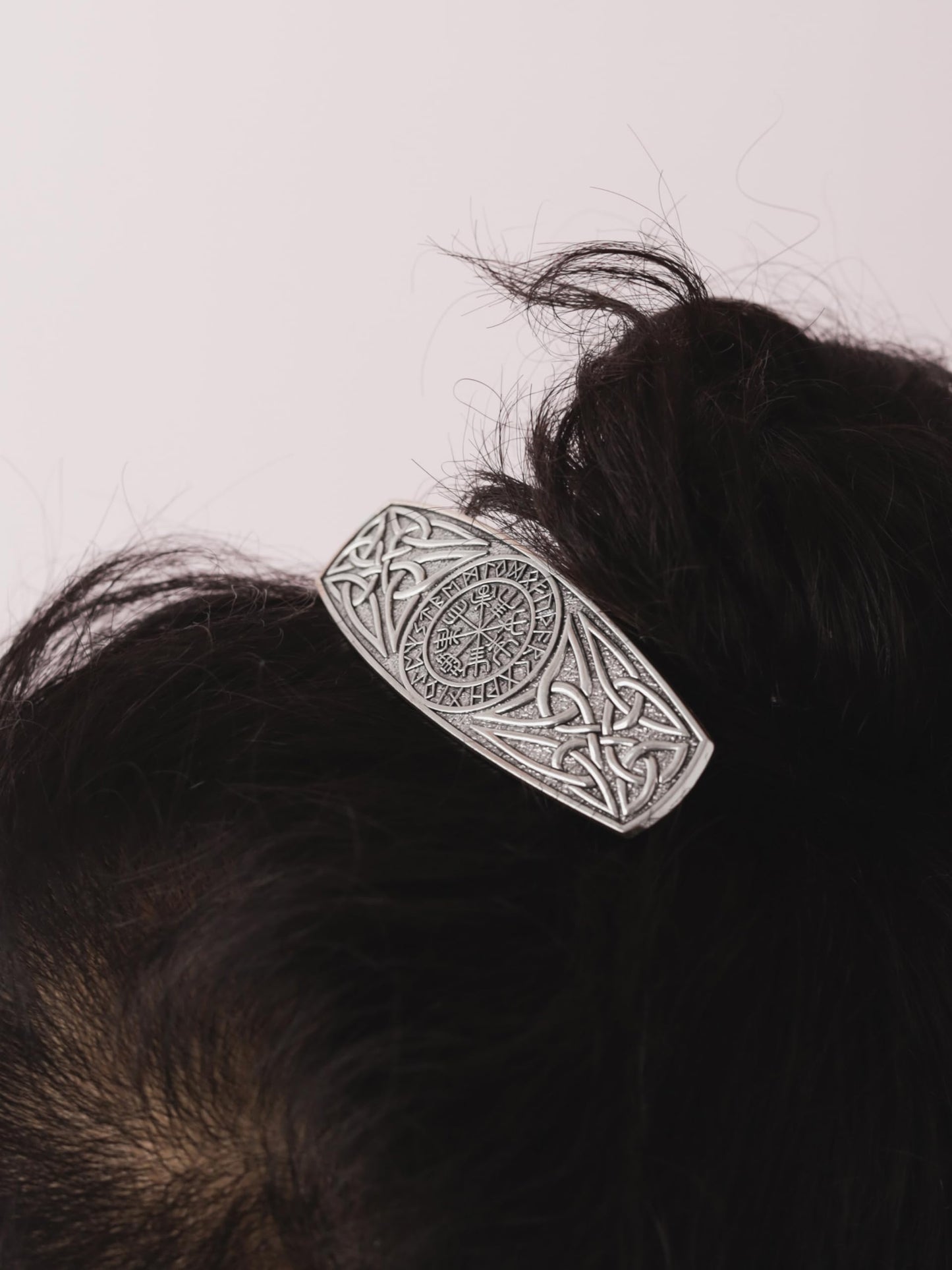 HAQUIL Viking Vintage Helm of Awe Hairpin Barrette Long Hair Braids Barrettes