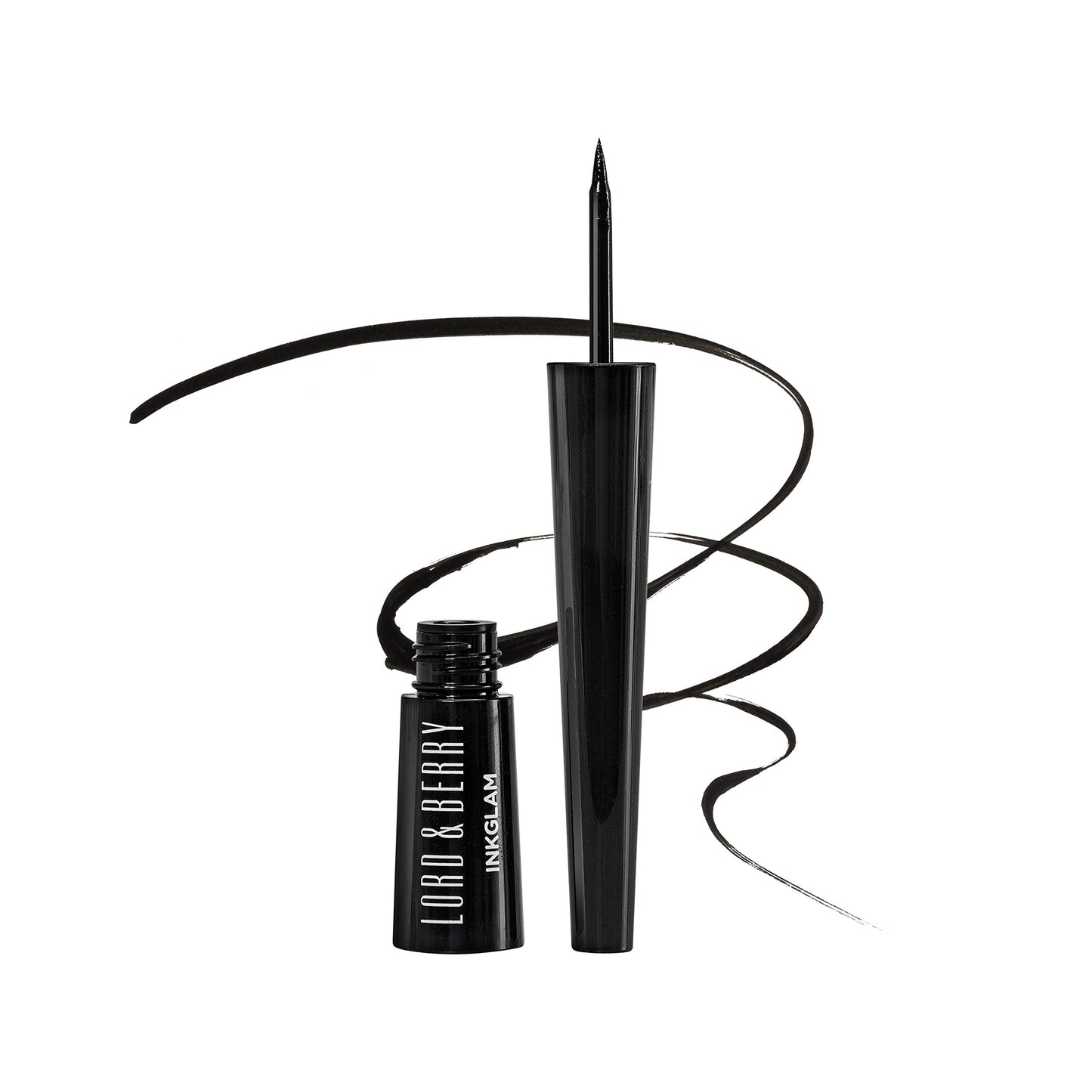 Lord & Berry Inkglam Waterproof, Smudgeproof Long Lasting Liquid Eyeliner With Patent Finish, Quick Drying & Precise Application, Eye Liner For Fine & Bold Lines - Black