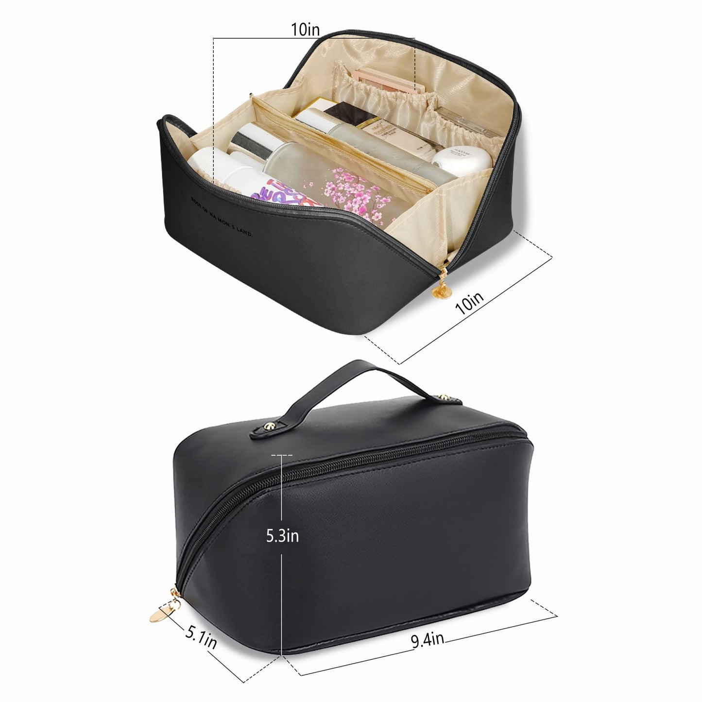 NIBESSER Large-Capacity Travel Cosmetic Bag, Makeup Bags Hanging Toiletry Wash Bag Waterproof Portable Storage Bag Multifunction Makeup Organizer with Handle and Zipper