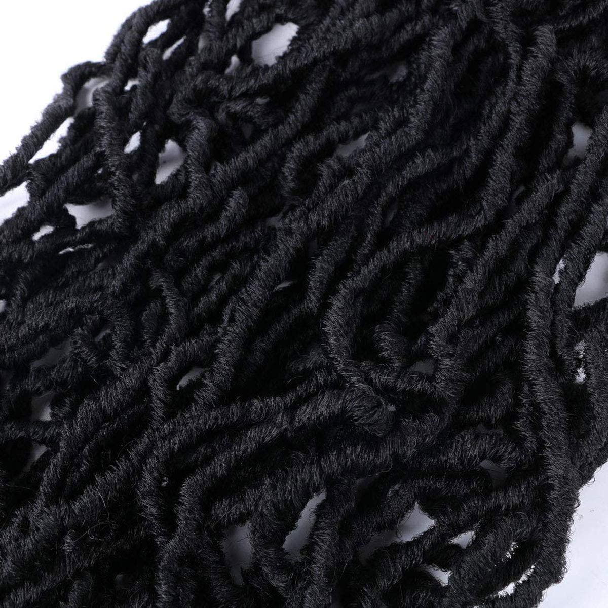 24 Inch Faux Locs Crochet Hair Pre Looped 6 Packs Soft Locs Crochet Braids Goddess Locs Dreadlocs Synthetic Hair For Black Women (24 Inch (Pack of 6), 1#)