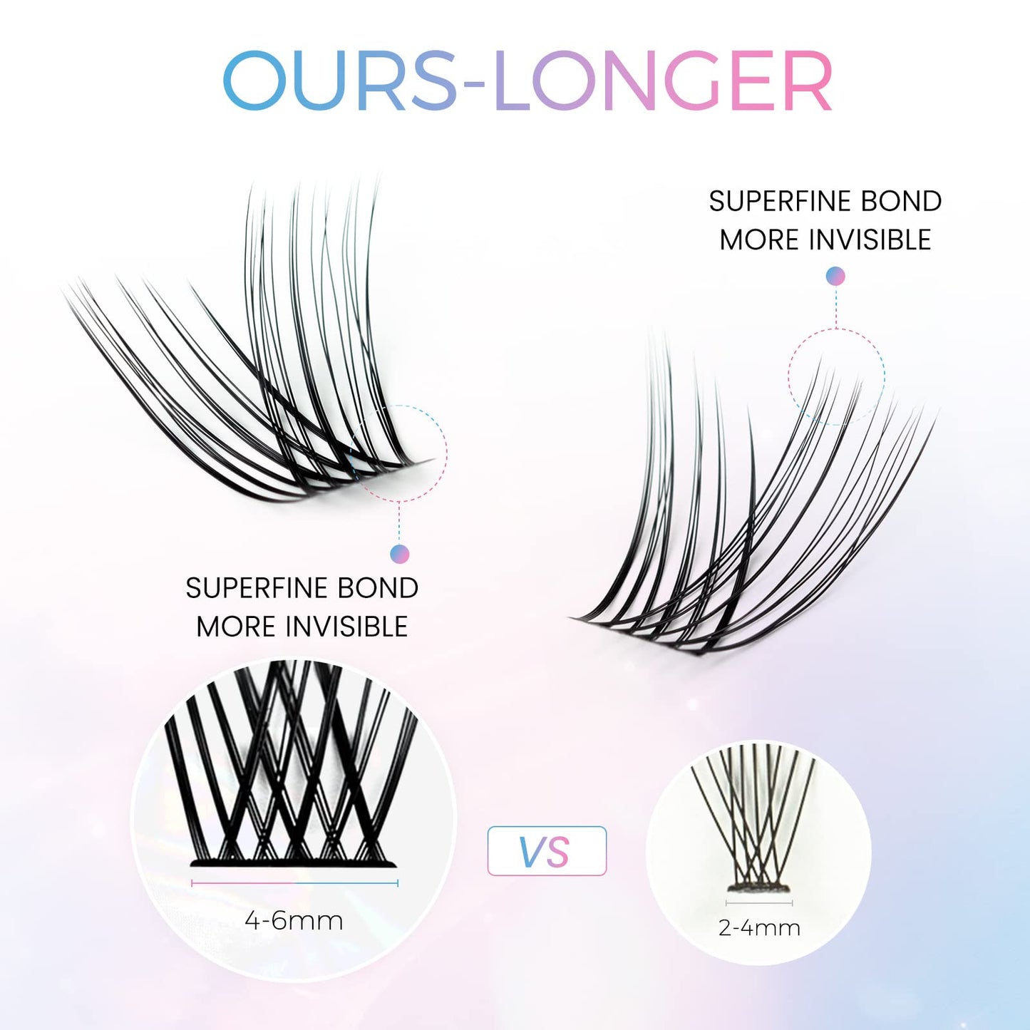 LANKIZ DIY Eyelash Extensions,Individual Lash Extensions Clusters,154 Clusters, Soft and Lightweight 12mm Only Mix Resuale Wide Band Cluster Lashes for Home use (Natural C curl)