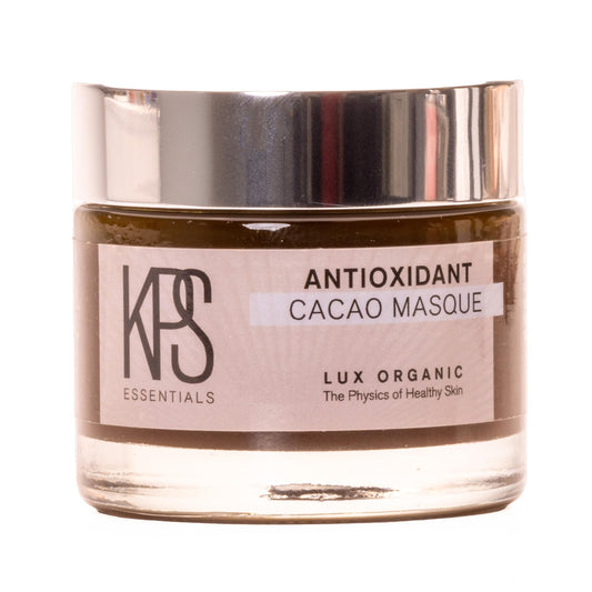 KPS Essentials Antioxidant Cacao Mask - Luxurious Face & Body Mask for All Skin Types - Age-Defying, Wrinkle-Smoothing, Exfoliating & Nourishing with Cacao, French Green Clay, Turmeric - 2.3 oz