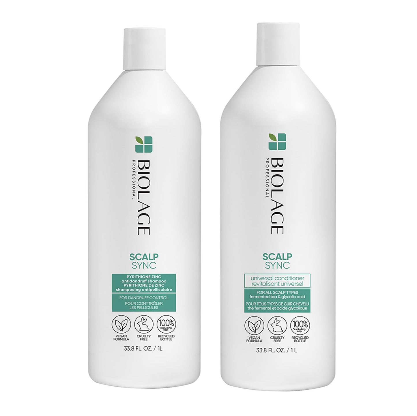 Biolage Scalp Sync Anti-Dandruff Shampoo & Universal Conditioner Set | Targets Dandruff, Controls The Appearance of Flakes & Relieves Scalp Irritation | Paraben Free | For Dandruff Control | Vegan