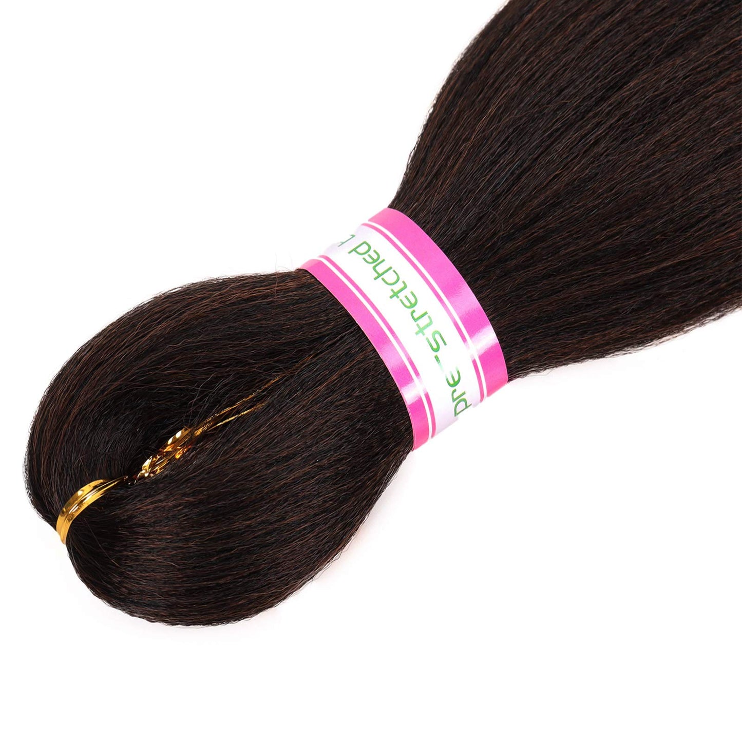 Pre Stretched Braiding Hair Extension Ombre Natural Black Brown Color 28 Inch Long Pre-stretched Hair for Braiding Twist Braids Itch Free Hot Water Setting Yaki Straight Synthetic Hair (#1B/30)