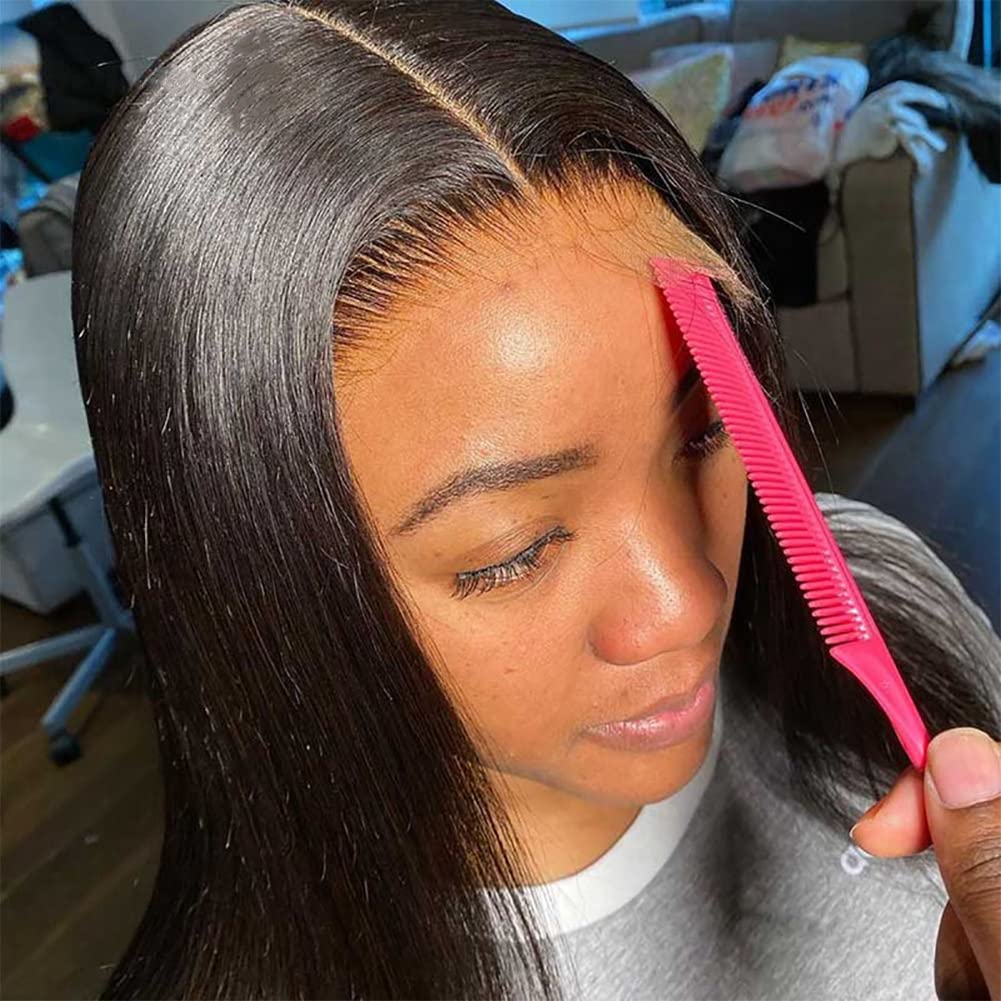 13x4 Lace Frontal 20 Inch Brazilian Straight Human Hair Lace Frontal Ear to Ear HD Transparent Lace Frontal Closure Human Hair Pre Plucked With Baby Hair For Black Women (13X4 lace frontal, 20)