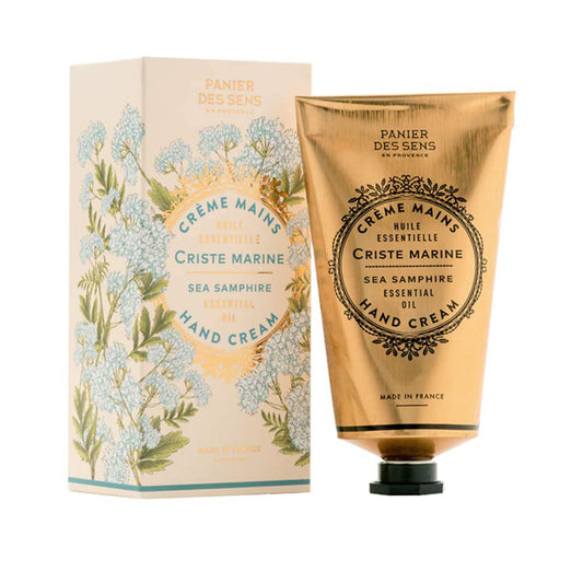 Panier des Sens - Hand Cream for Dry Cracked Hands and Skin – Sea Samphire Hand Lotion, Moisturizer, Mask - With Shea Butter and Olive Oil - Hand Care Made in France 97% Natural Ingredients - 2.5floz