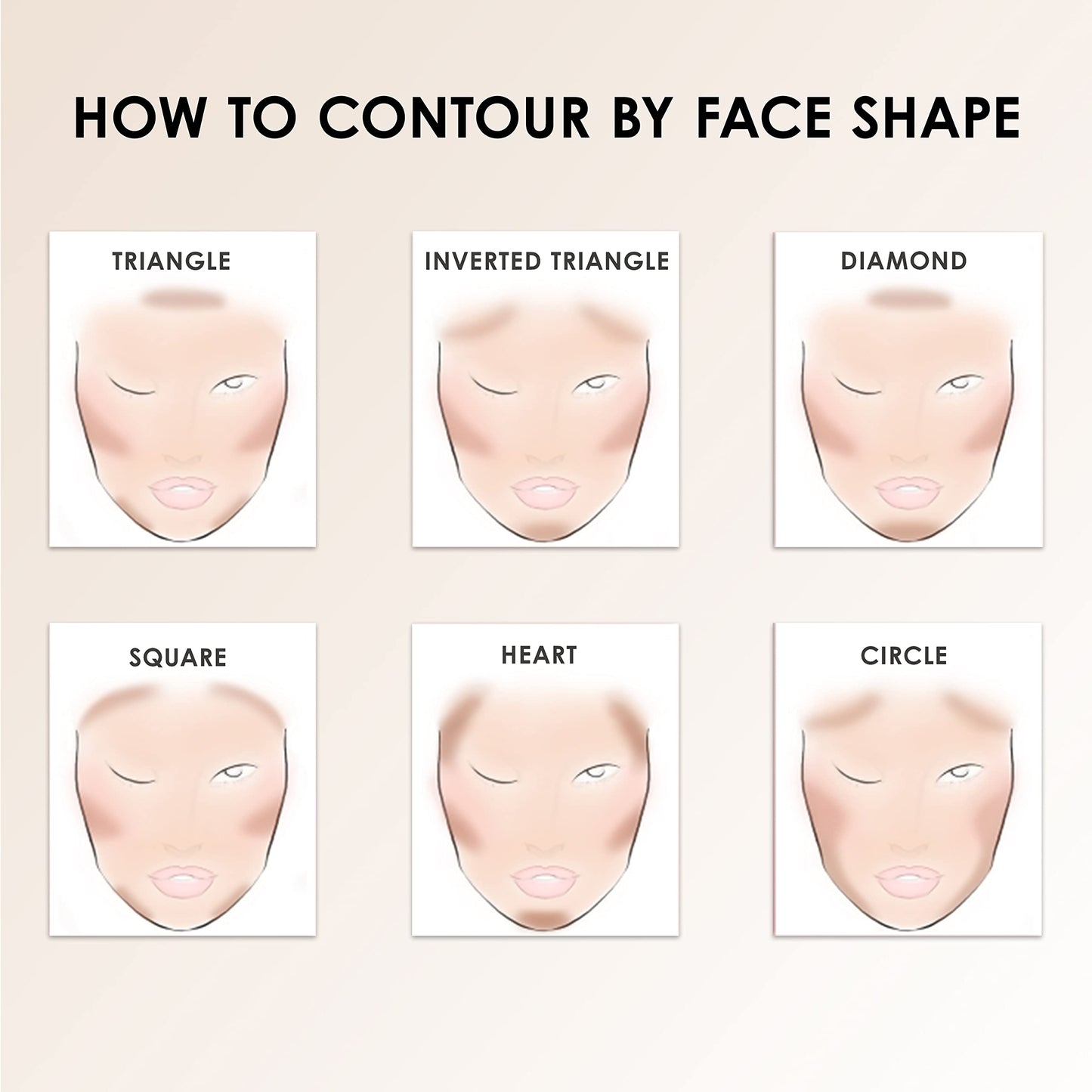 TEMPTU S/B Silicone-Based Contour & Bronze Starter Set For Sculpting, Contouring & Adding Dimension To The Face | Includes 6 Shades , 1 Count (Pack of 1)