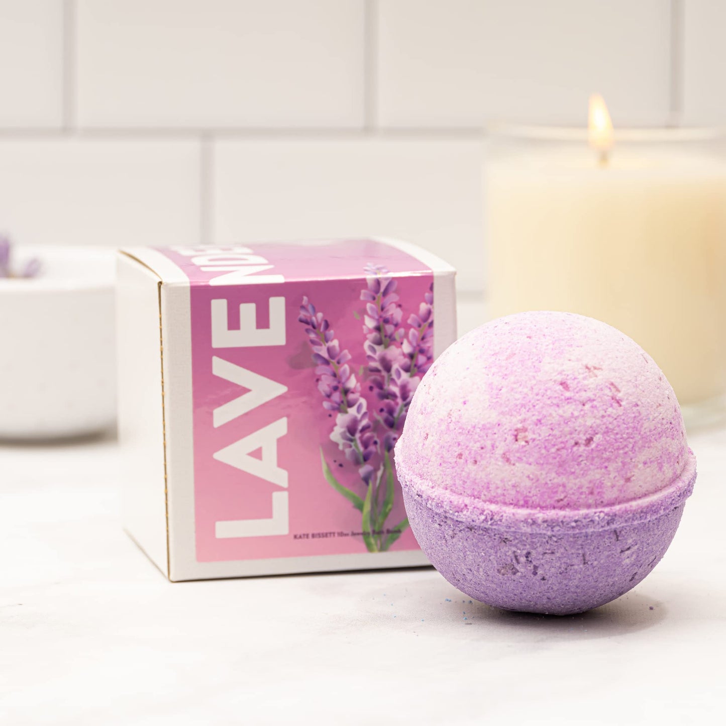 Kate Bissett Calm Lavender Bath Bomb with Jewelry Inside (Surprise Jewelry Valued at $25 to $5,000) Made in USA, Perfect for Bubble Spa Bath. Handmade Ring Size 05