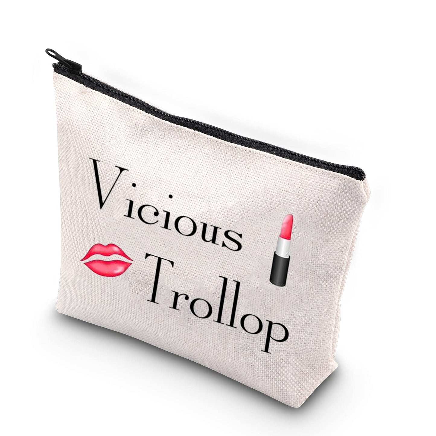 BDPWSS Vicious Trollop Bride Wedding Cosmetic Bag For Friend Bff Bride To Be Makeup Pouch Bridal Shower Gift (vicious trollop)