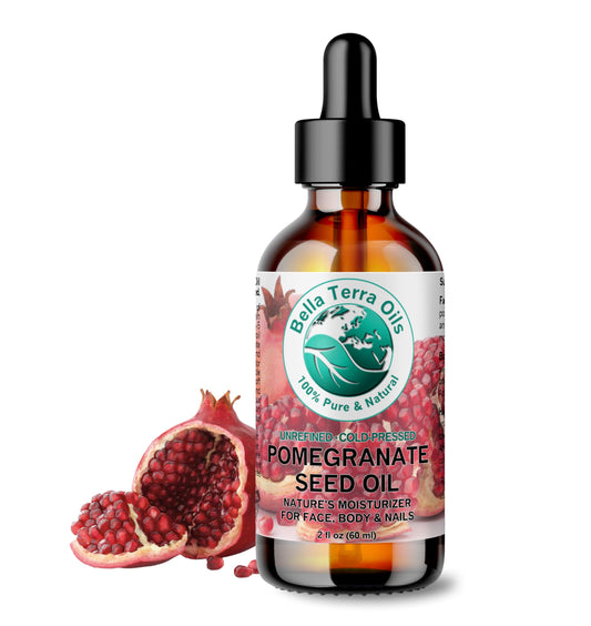 Pomegranate Seed Oil 2 oz 100% Pure Cold-pressed Unrefined Organic - Bella Terra Oils